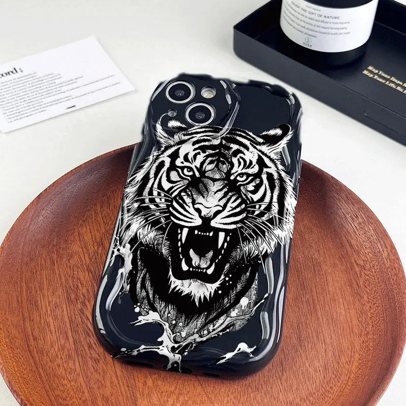 Ink tiger Phone Case For Xiaomi Redmi Note 13 12 Pro Plus Turbo Speed 12S 12R 11 11S 10 10S 9S 7 8 9 Pro Max Soft