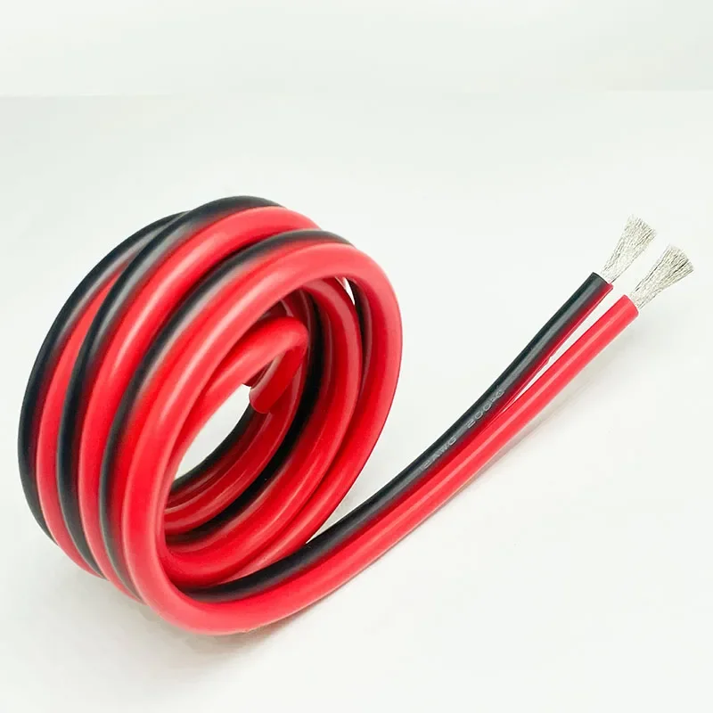 2-pinowy super miękki czarny czerwony silikonowy kabel do samochodowych świateł LED Przewód miedziany wysokotemperaturowy 28 26 24 22 20 18 16 14 12awg — zdjęcie produktu 3