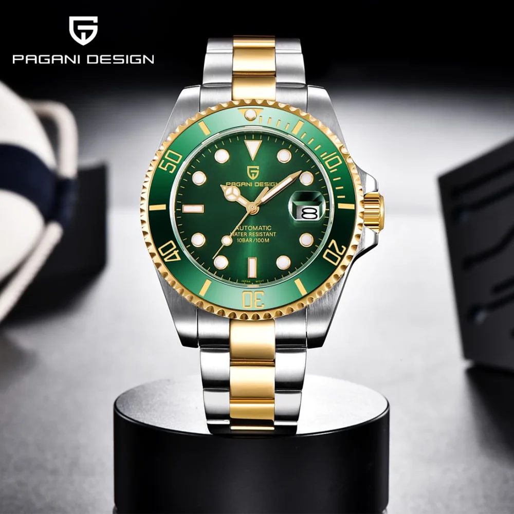 

2025 PAGANI DESIGN Top Luxury Brand Men's Mechanical Watch 100m Waterproof Sapphire Glass Men's Business Automatic Watch