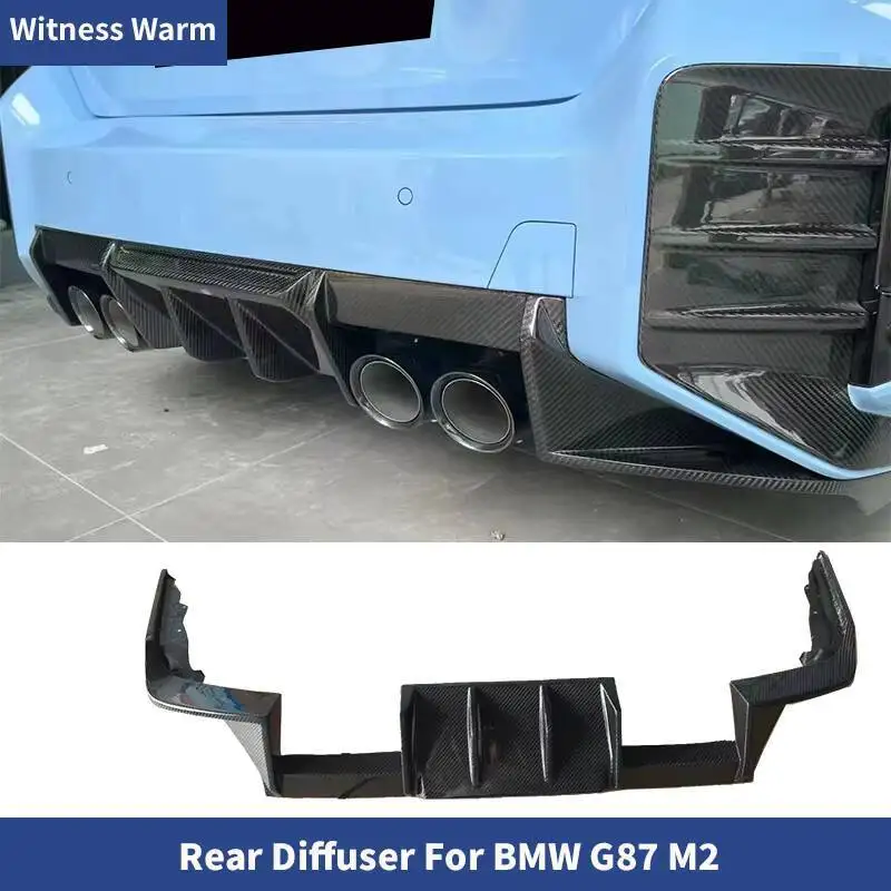 Diffuseur arrière de voiture en fibre de carbone sèche pour BMW, pare-chocs, séparateurs, Jules Spomicrophone, G87, M2, 2022, 2023