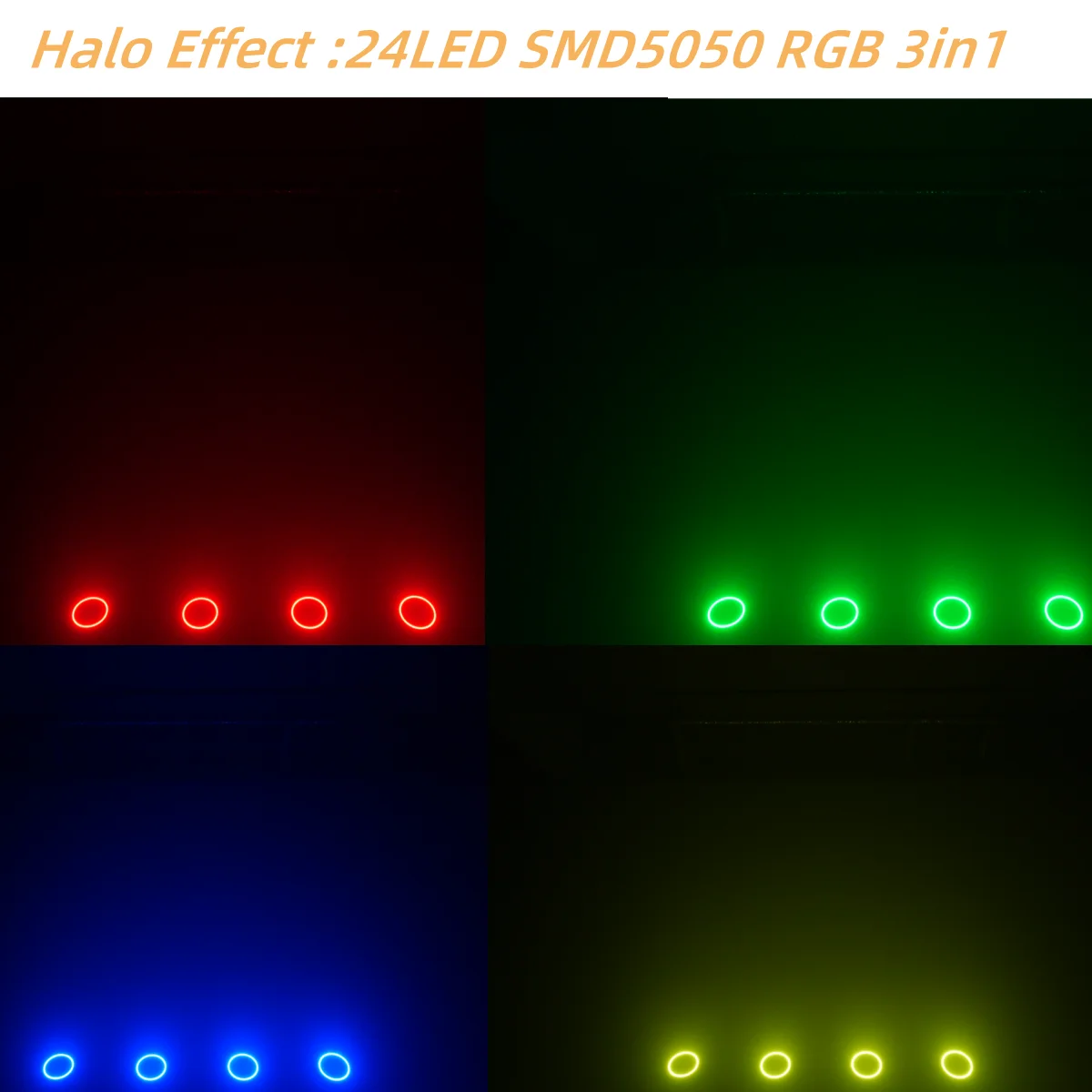 300W LED RGBW Halo Effetto Fascio di Lavaggio/Zoom Luce Professionale DJ/Bar Luci da Palcoscenico Macchina DMX512 Controllo del Cerchio Testa Mobile