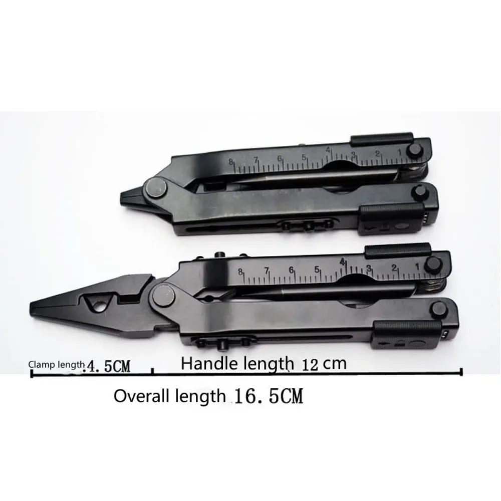 Outdoor Stainless Steel Multi Functional Pliers Portable Mini Folding Telescopic Combination Emergency Tool