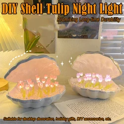 Diy Tulip Ночные огни ручные фонари декорации атмосферные фонари спальня рабочий стол день рождения 13 / 20 цветы подарочные батарейки Домой