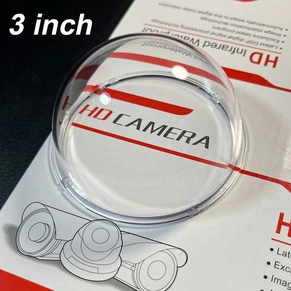 3 Inch Acrylic Clear Dome Cover, Security CCTV Camera Lens Protection Replacement Covers, Crystal Transparent Hemisphere Dome