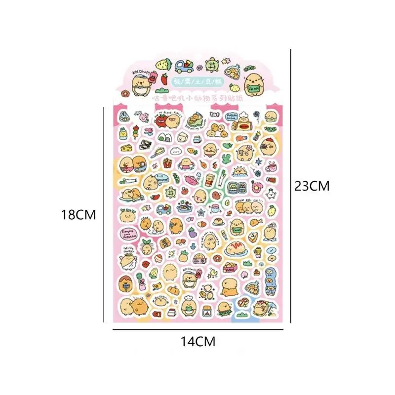 2/3Pcs Cartoon Cute Retro Mini Animal Stickers Handbook Notebook Planner Diary Series Decorative Memo Paper Cutting Film Decals