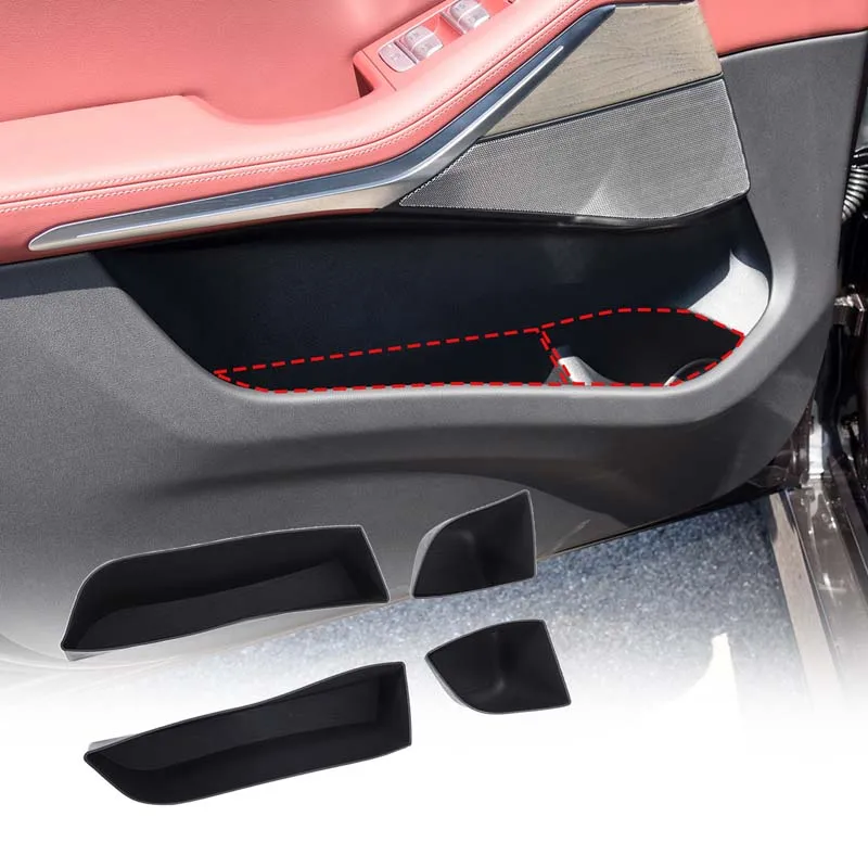 

4 piece set TPE Car door slot sundry storage box For BMW X5 G05 2019+ front door storage box Accessories 4 Pcs