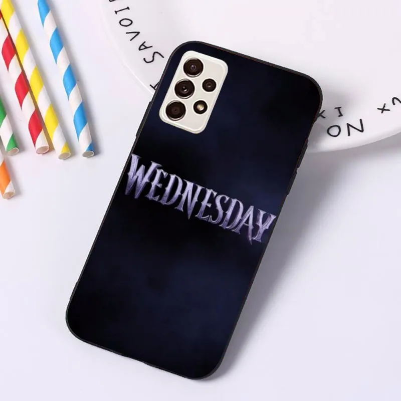 Wednesday Addams Aesthetic Phone Case for Samsung A91 A81 A73 A72 A71 A30S A20 A12 A13 A52 A53 4G 5G Black Cover Funda Shell