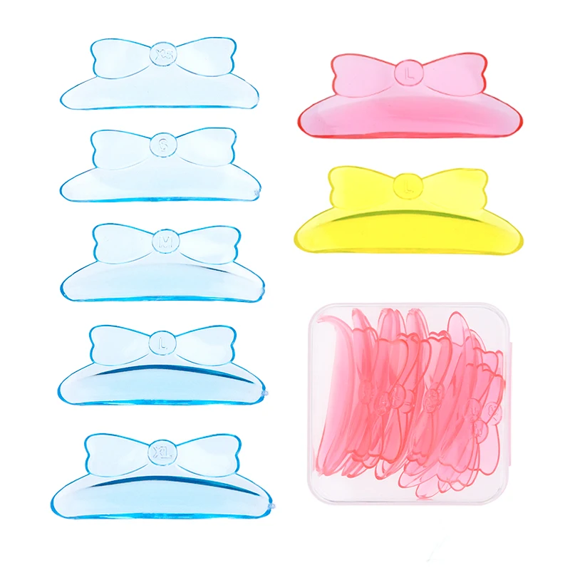 5 Pairs Butterfly-shape Silicone Eyelash Perm Pads Sticky Lashes Rods Shield Lifting 3D Eyelash Curler Accessories Makeup Tools