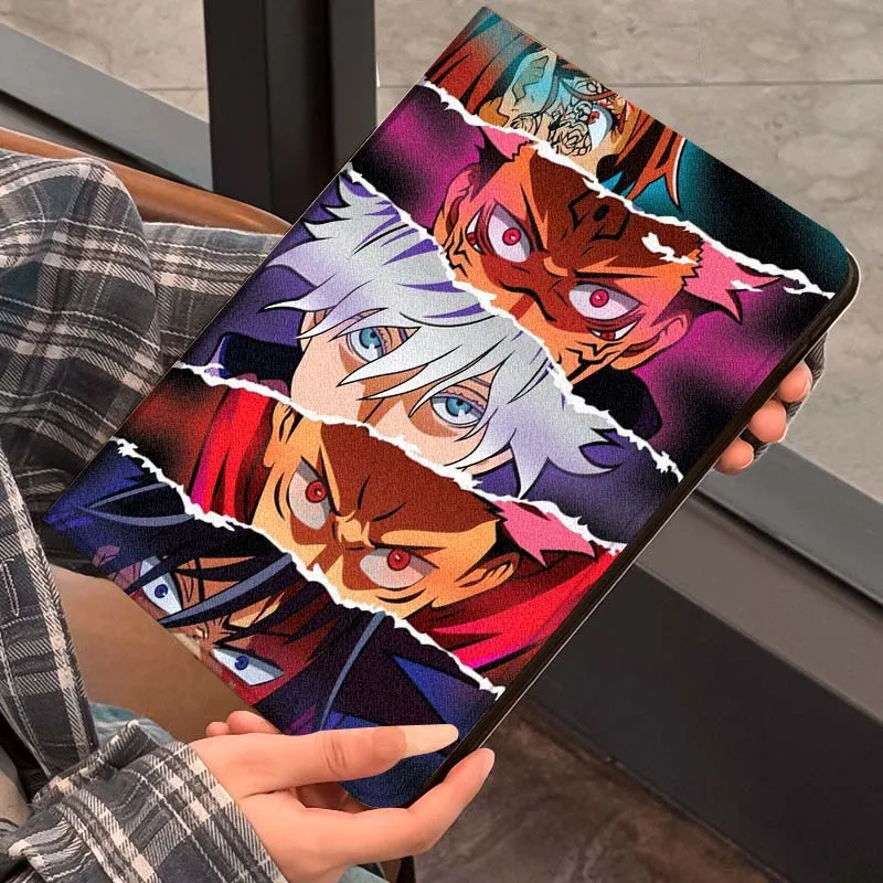 Jujutsu Kaisen كول أنيمي ل ممن لهم الوسادة 2 3 4 Neo Air SE X Pro 10.36 11 11.4 11.61 12.1 13.2 بوصة 2025 حافظة كمبيوتر لوحي قابلة للطي