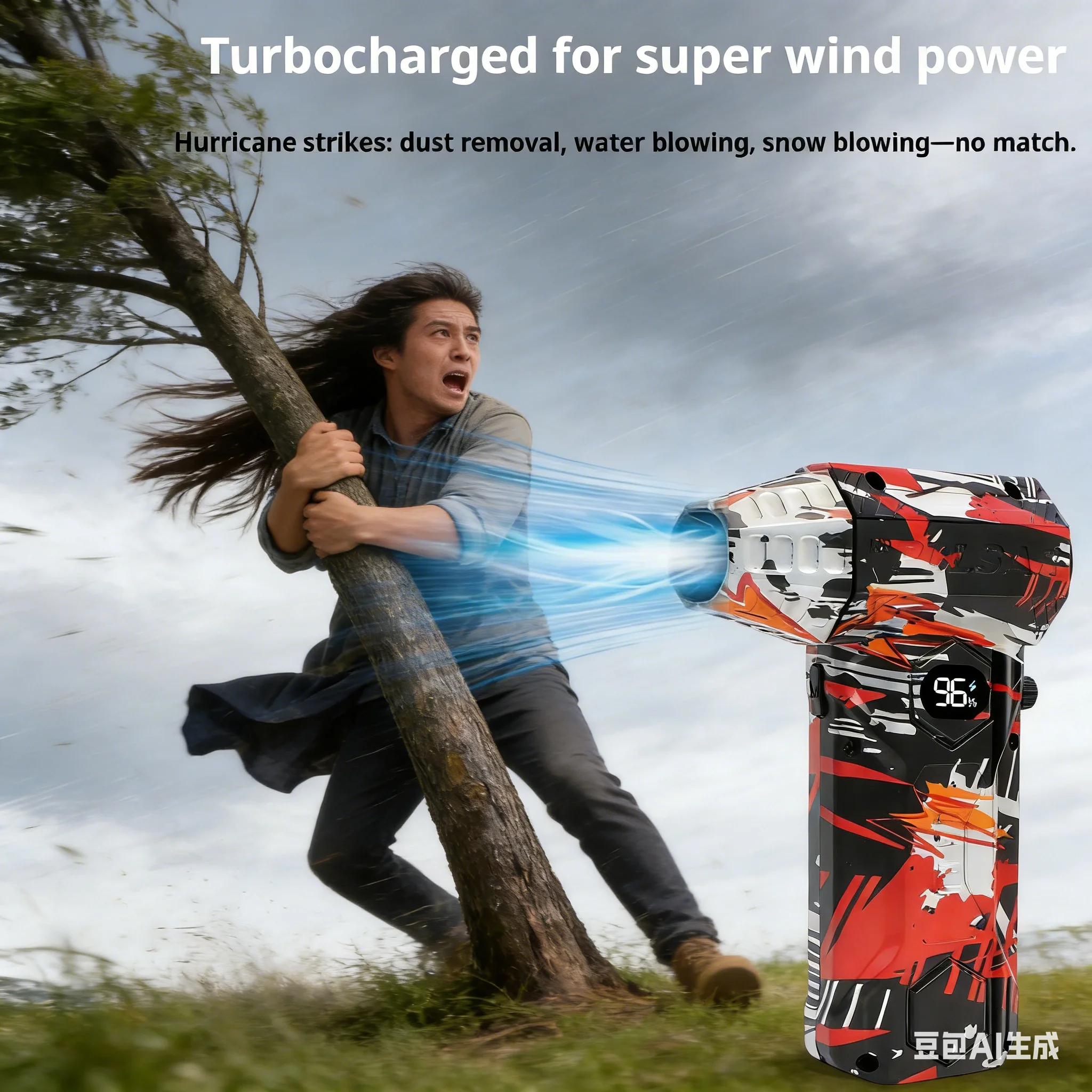 

X11 Бесщеточный вентилятор с воздуходувкой Беспроводной пылесос со сжатым воздухом Перезаряжаемый струйный вентилятор C-типа Сильный воздушный поток Жестокий вентилятор