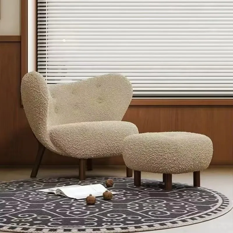 Poltrona per divano da ufficio in tessuto di legno massello in stile moderno