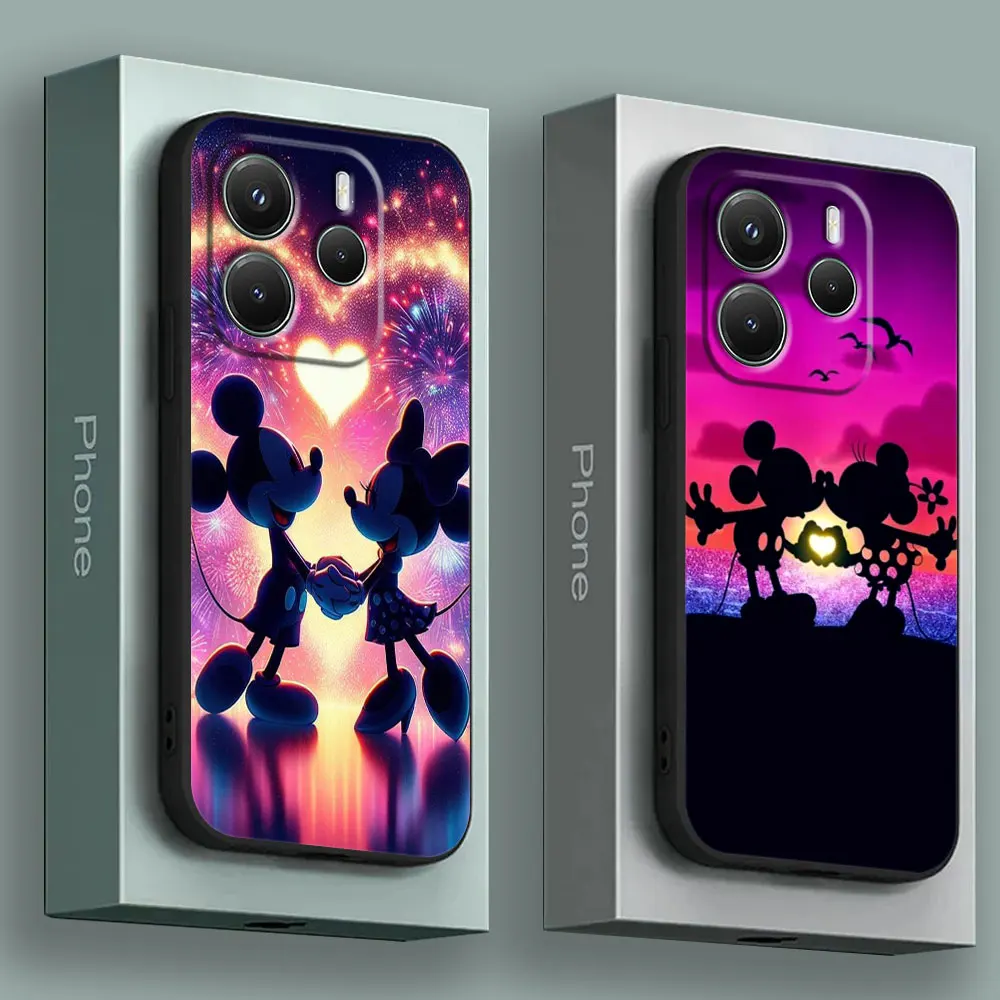 

Disney Love Minnie Mickey Mouse Phone Case For Redmi 15C 14C 13C Back Cover For Redmi Note 15 14 13 12 Pro Plus 11 10 8 Pro Case