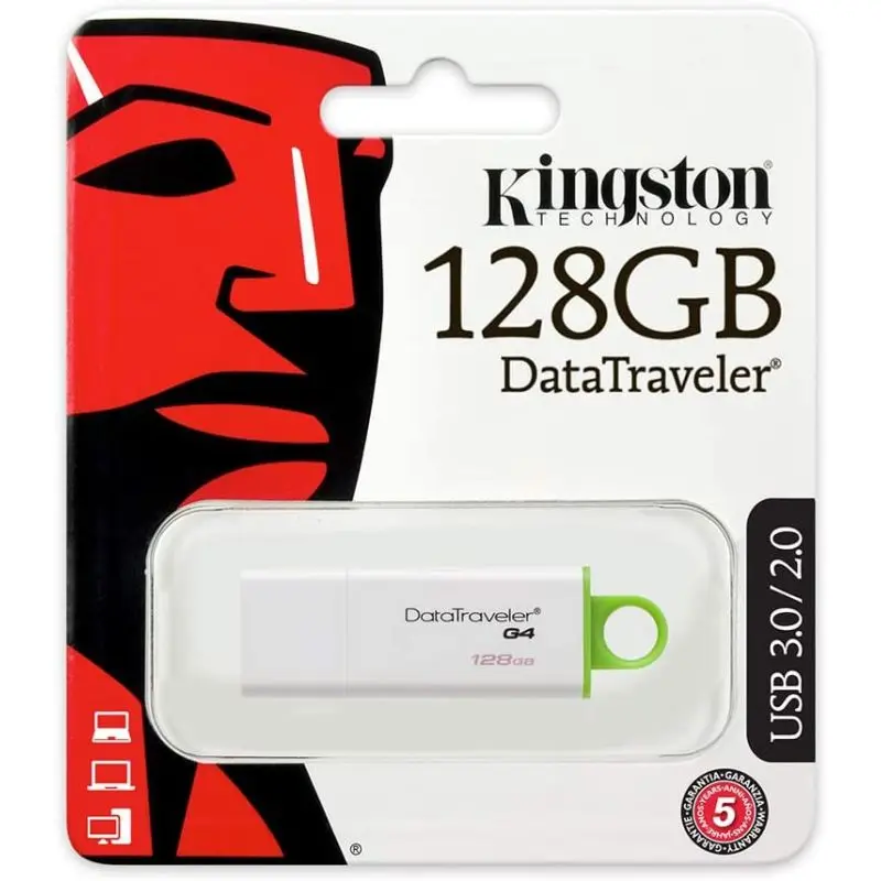 KINGSTON G4 Pendrive memoria externa USB 3.0 Datatraveler 128GB