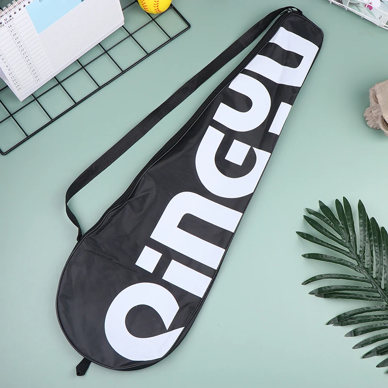 Large Capacity Badminton Rackets Bag One-Shoulder Racquet Pouch Portable Sports Bag Protective Cover for Sports Supplies
