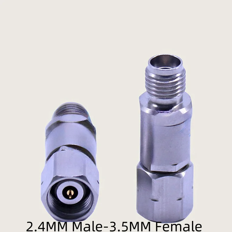 2.4MM Male to 3.5MM Male Female Millimeter Wave Stainless Steel 26.5G High Frequency Test Adapter