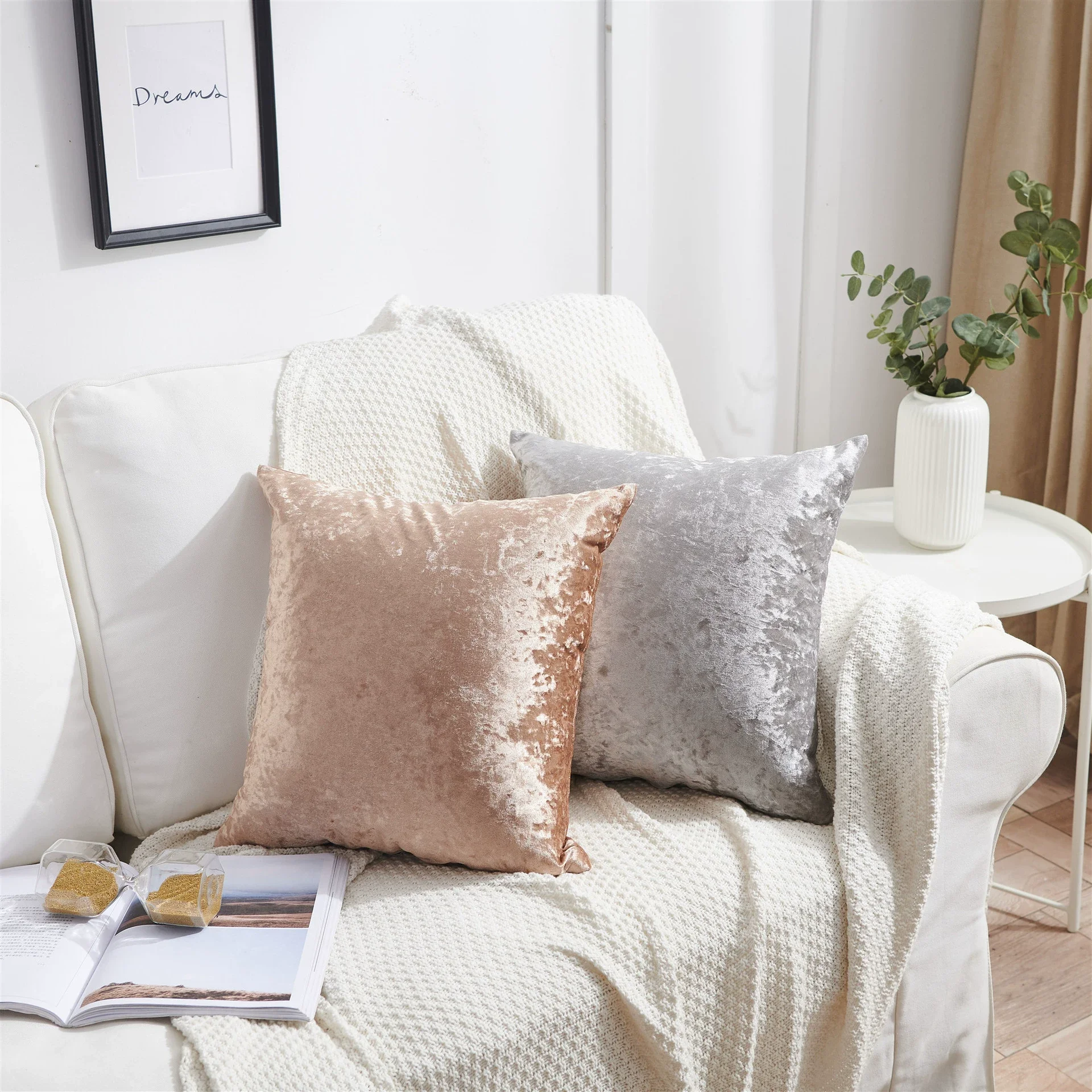Summer Ice Velvet Cushion Cover Pillowcase Soft Comfortable Decorative Cushions Cover for Sofa Nordic Style 30X50  45X45 50X50CM