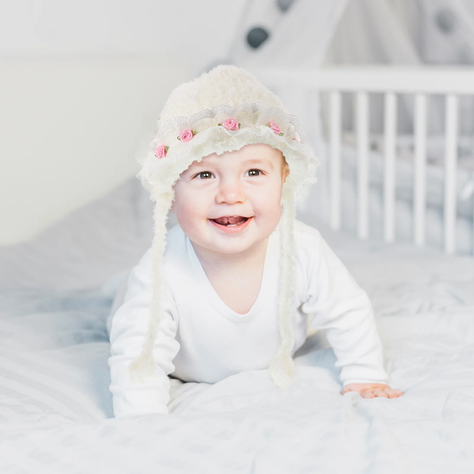 

Baby Bonnet Cap Winter Toddler Earflap Hat Knit Warm Beanie Infant Girls Boys Winter Hat Baby Bonnet Cap