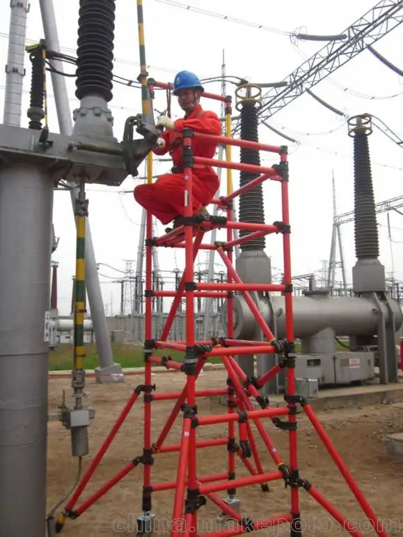 Produtos totalmente isolados da escada de escalada transversal do andaime da altura 7.2 LV