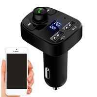 Multifunction 12/24V Car Charger FM Radio Transmitter Built-in MP3 Blue-tooth 5.0 Wireless Audio Transmitter With LED Screen