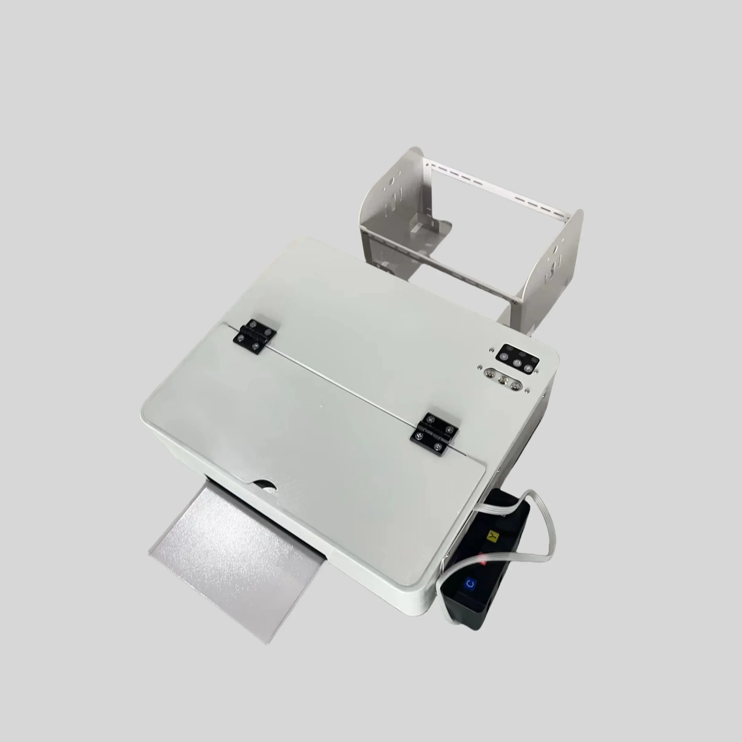 

FOSIDA newly invented A4 size inkjet digital sticker roll to roll printer machine with open storage shelf