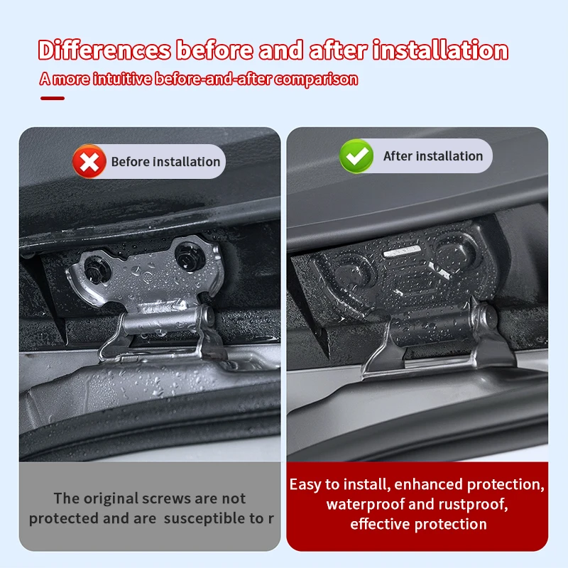 Car Tailgate Screw Cover Rear Trunk Door Screw Cover ABS Tailgate Link Protective Trim Fit For Toyota Sienna Granvia Accessories