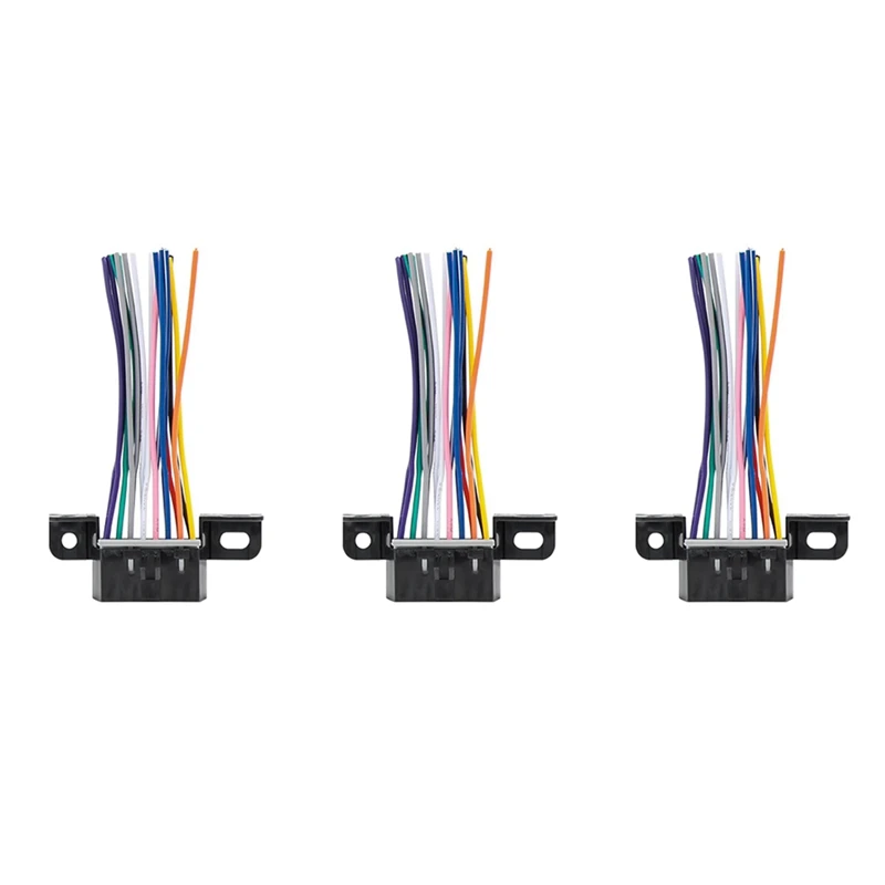 3X Full 16 Pin J1962F OBD2 Female To Male DIY Fixed Harness Adapter Connector Plug Dash Port Cable