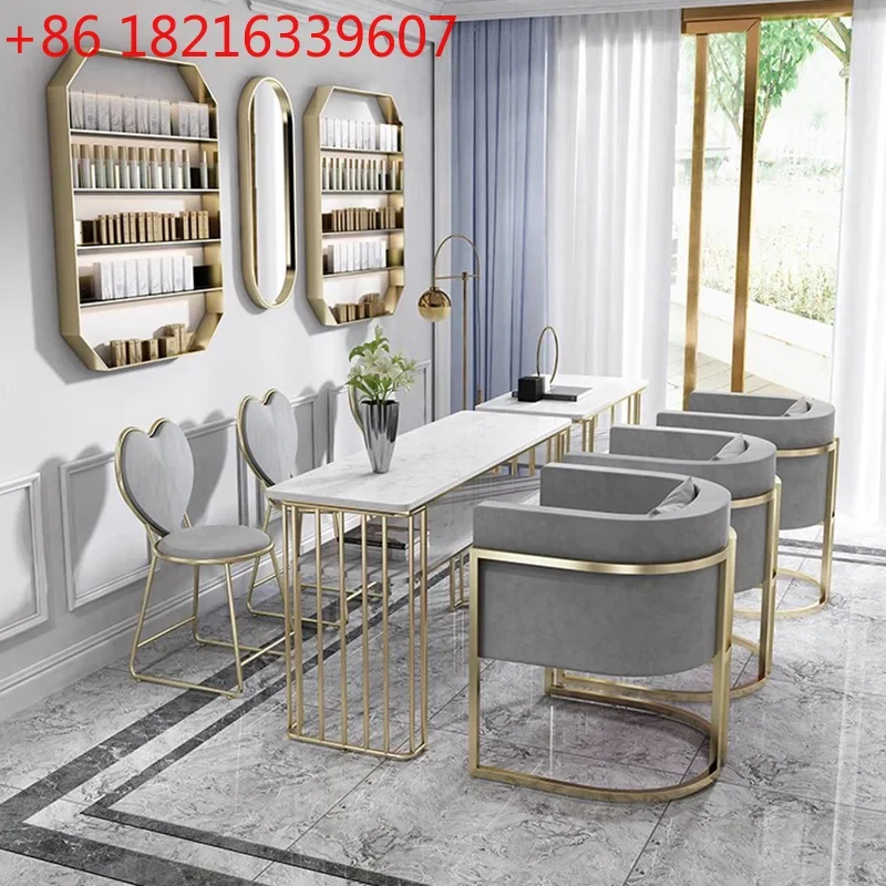 YAO Italian Luxury Nail Table Minimalist Beauty Modern Professional Nail Table Glamour Elegant Mesa De Uñas Manicura Furniture