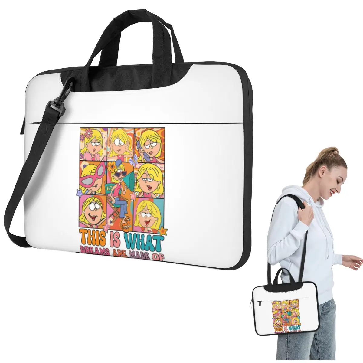 

Cartoon Retro 2000s Boy Children Vintage Comedy Crossbody Laptop Bag Case Computer Bag 13 14 15.6 Inch Notebook Pouch for Lenovo