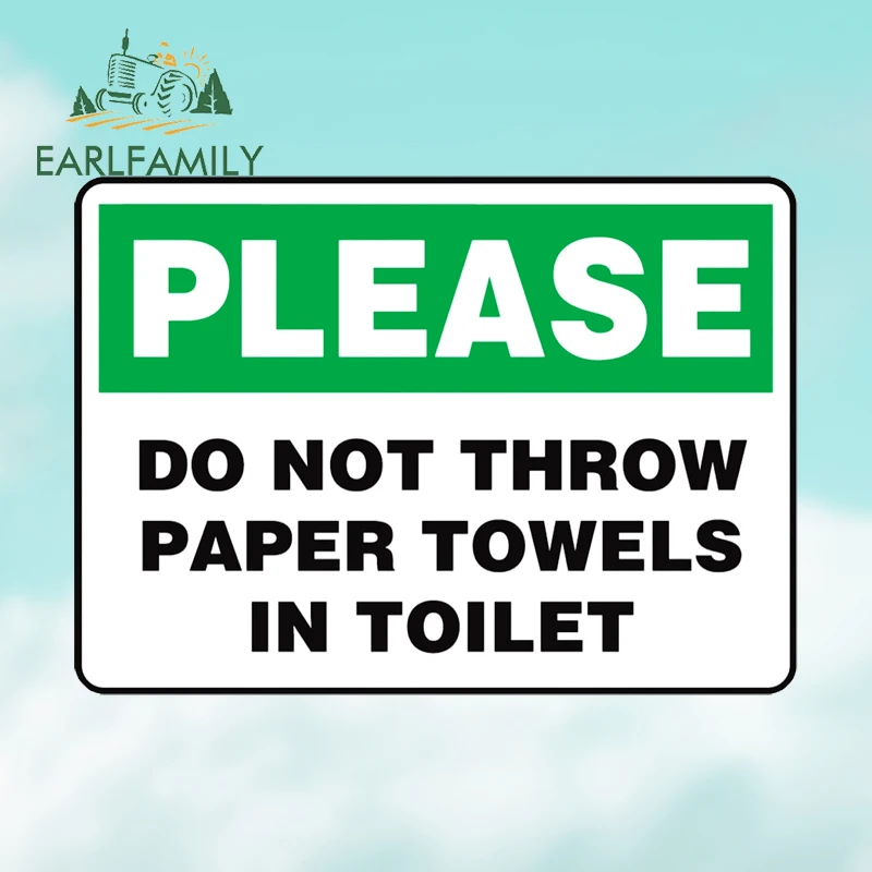EARLFAMILY Please Do Not Throw Car Sticker Windows Windshield Bumper Decal Waterproof Cartoon Rearview Mirror Car Assessoires