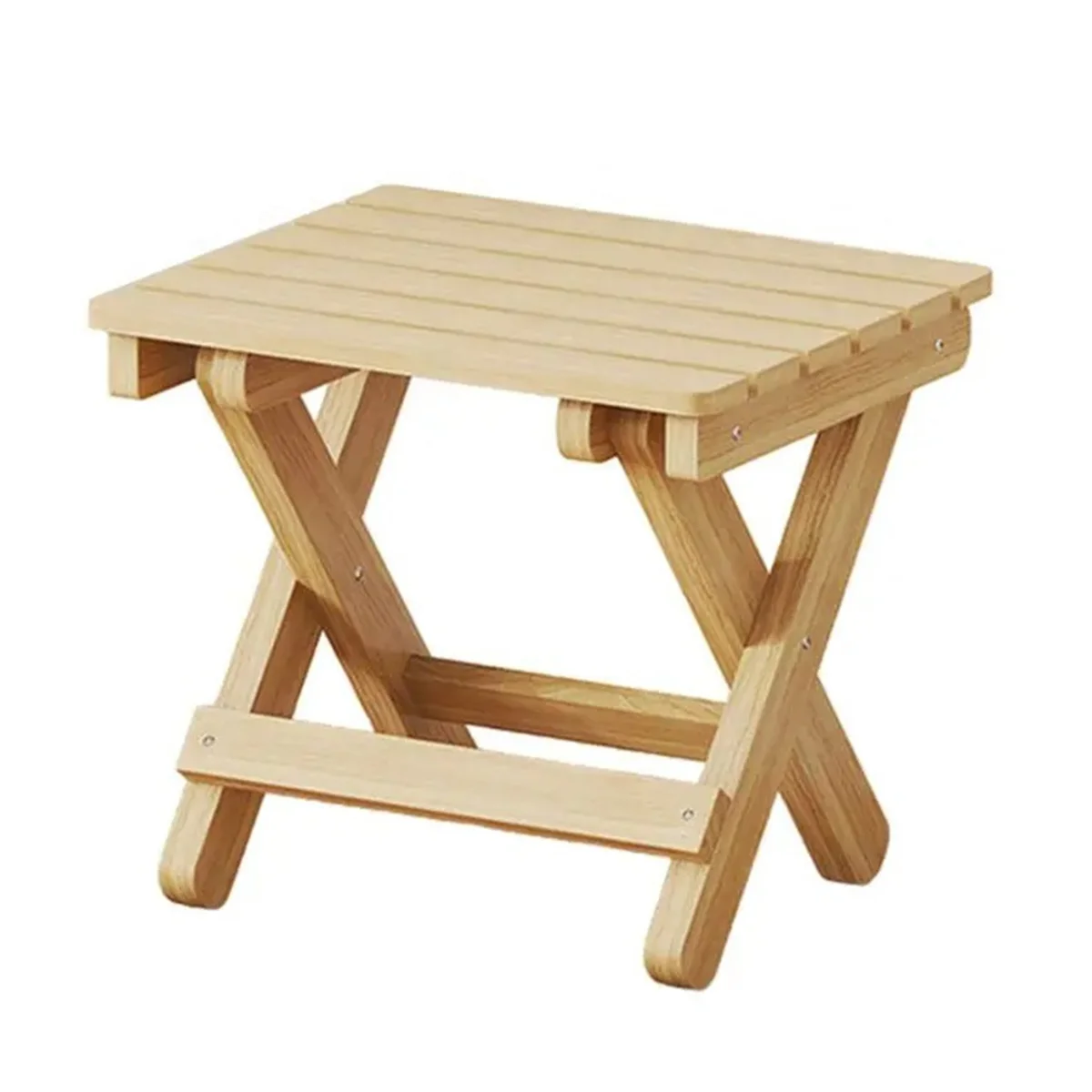 Small Folding Stool Portable Wooden Stool Chair Lightweights Fold-Up Step Stool Folding Foot Rest for Outdoor 28x26x22cm