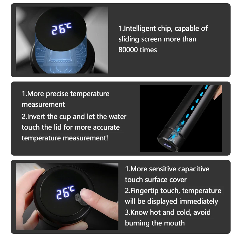 Car Logo Badge Intelligent Thermos Cup Auto Smart Digital Thermos Cups For JAC JS3 J2 S5 JS2 S3 T8 Refine J5 J6 J7 J4 T6 T8 Pro view 3