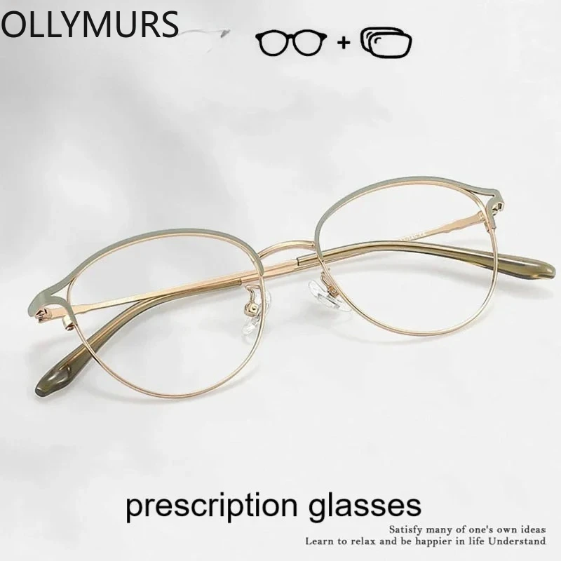 

OLLYMURS Women's Recipe Glasses Optical Myopia Hyperopia Progressive Prescription Eyegasses Fashion Cat's eye Eyewear
