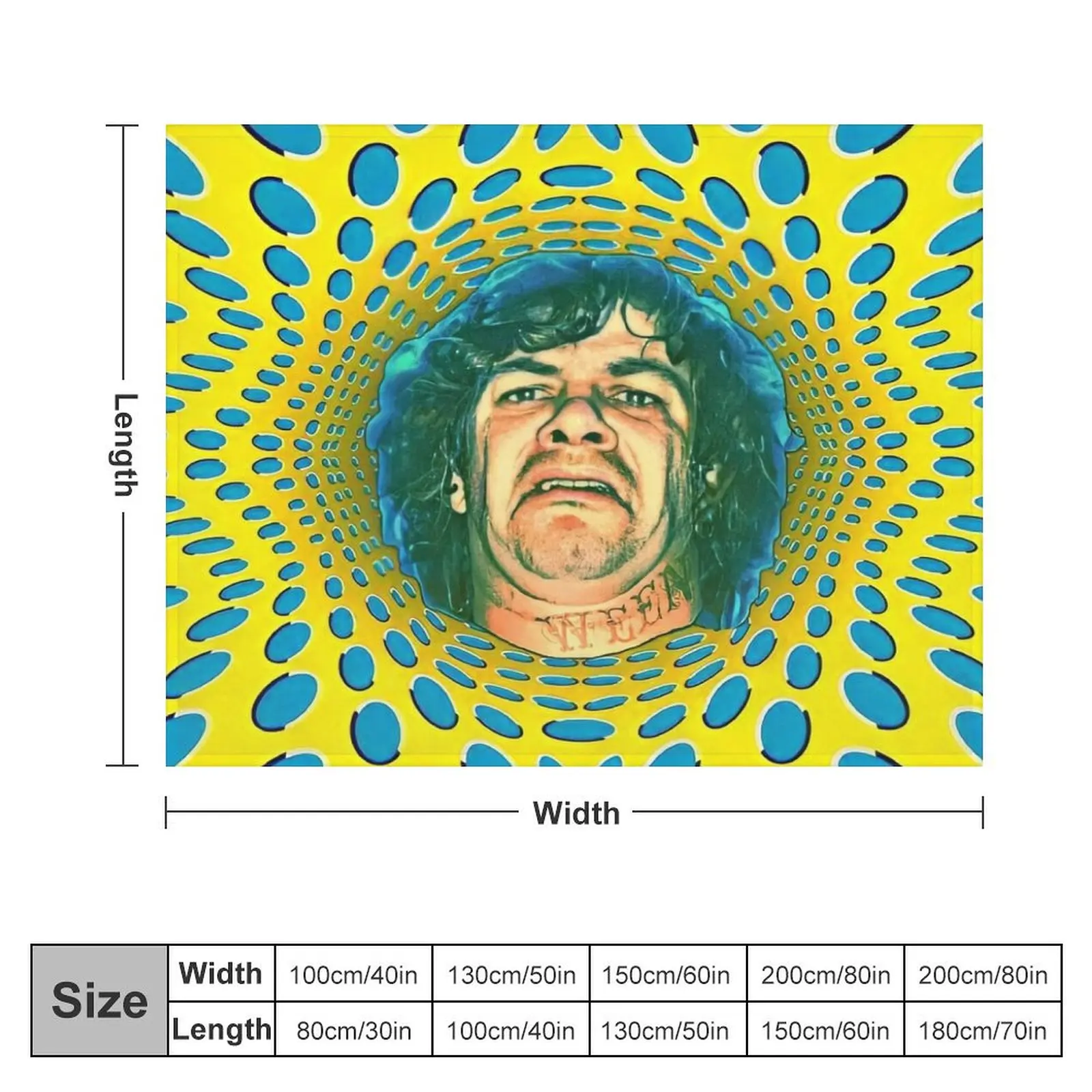 Dean Ween Guitar Face Throw Blanket Soft Beds blankets ands valentine gift ideas Blankets