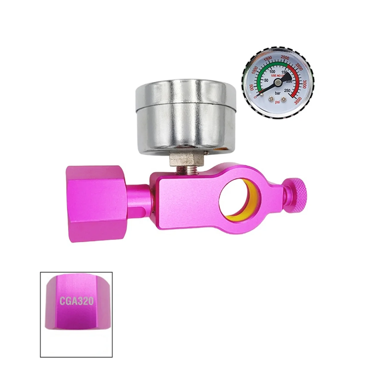 

A002 Soda Co 2 Cylinder Tank Refill Fill Station Adaptor Fit for Quick Connect Pink Cylinder with Connect CGA320
