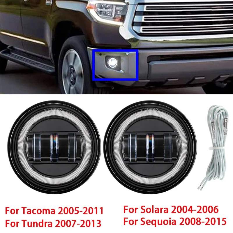 

1Pair Car Front Bumper Fog Light for Tacoma 05-11/Tundra 07-13/Solara 04-06/Sequoia 08-15