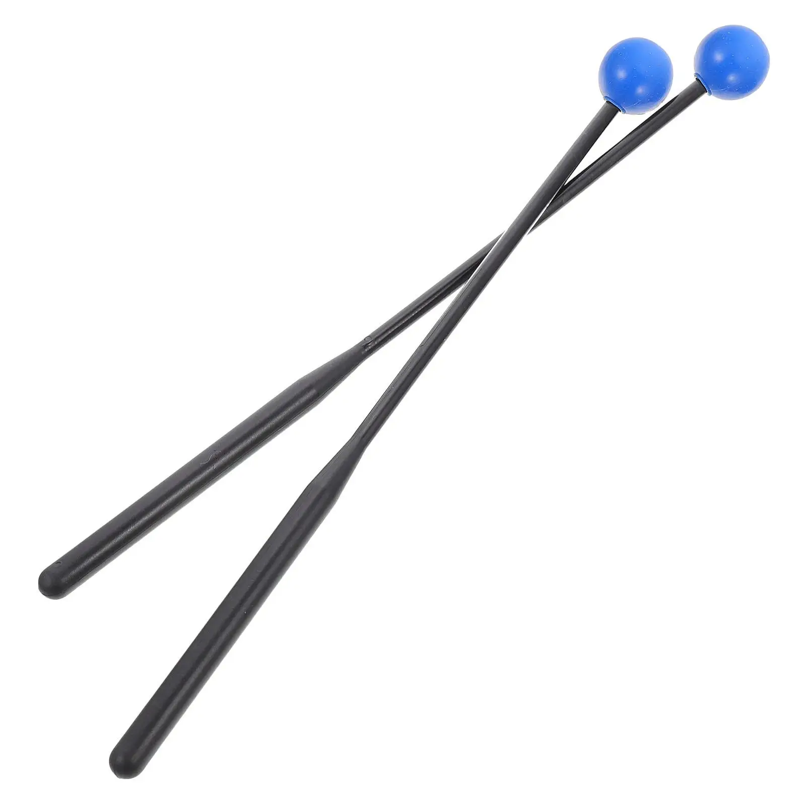 

2 Pairs Children Drumsticks Black Sticks Blue Balls Kids Percussion Instruments Xylophone Marimba Mallets Tongue Drum Sticks