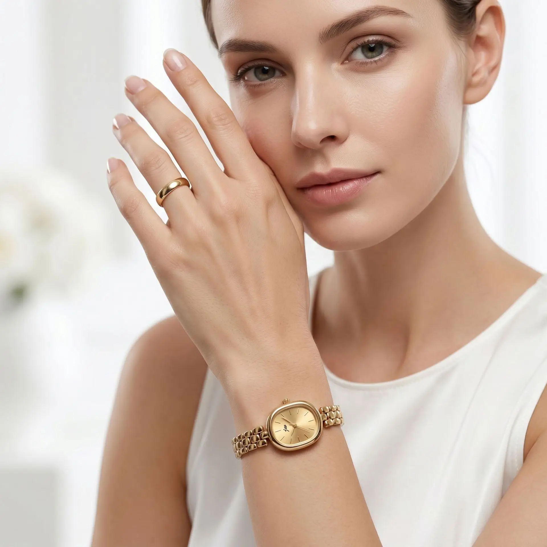 YFY women's watches, niche, high-aesthetic, artistic, versatile, simple, elegant ladies' watches with oval dial dials