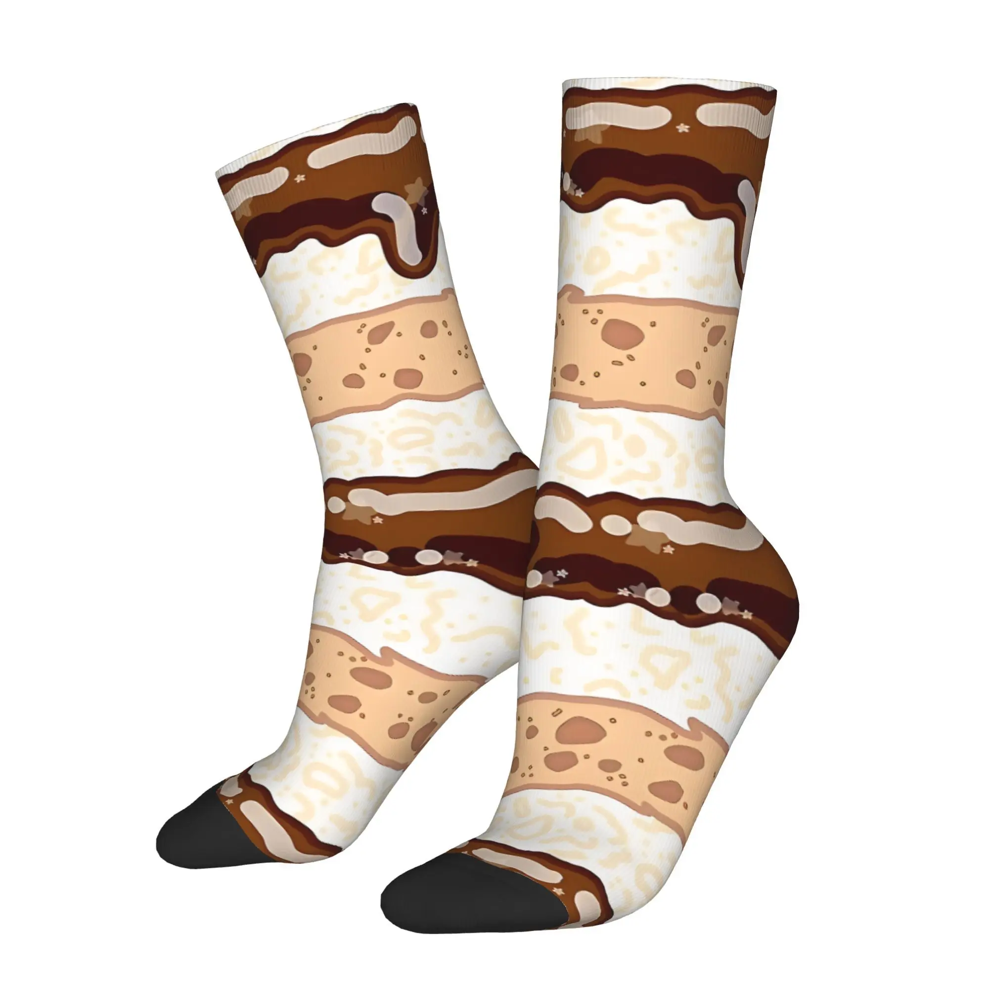 

Chocolate Food Unisex Winter Socks Running Happy Socks Street Style Crazy Sock