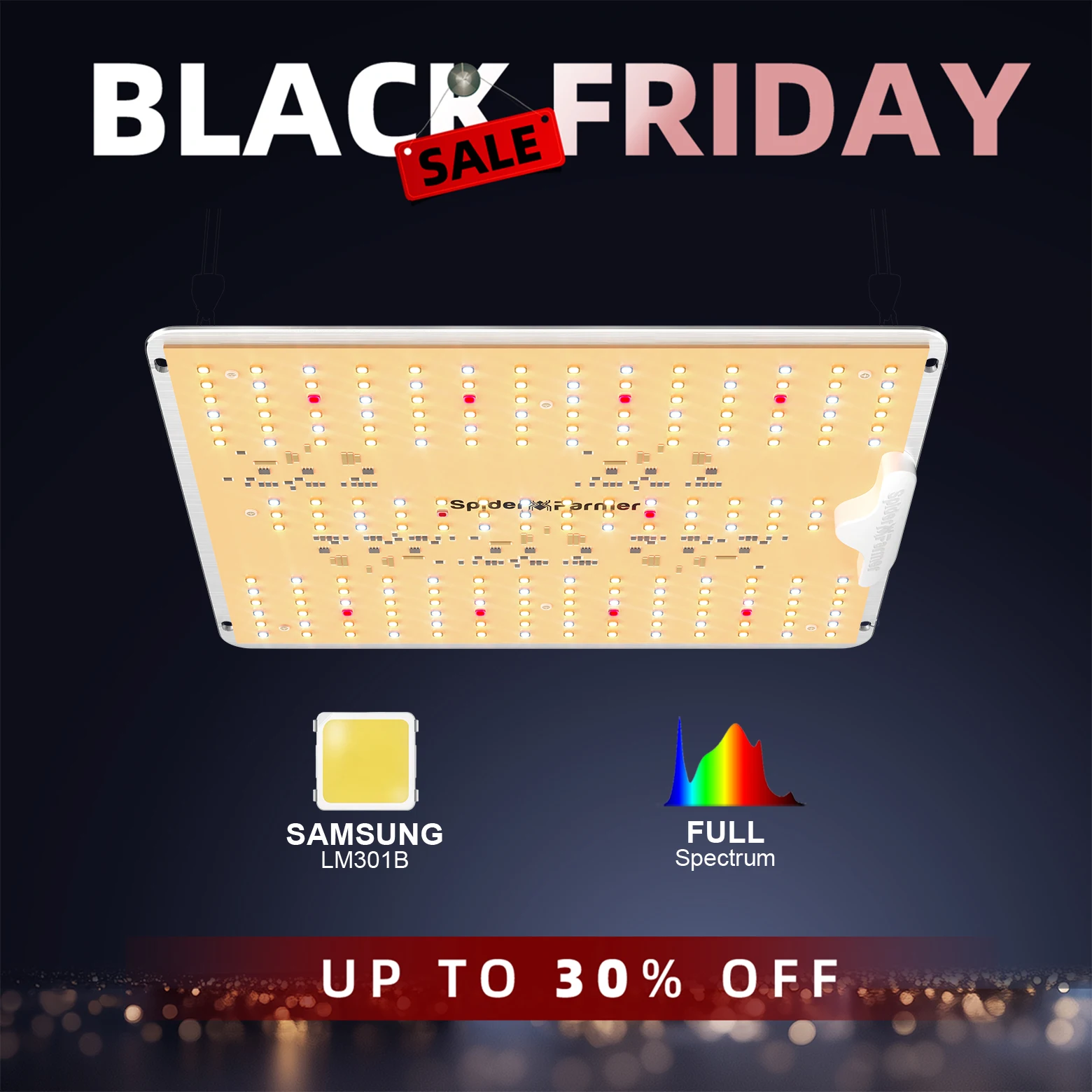 

Spider Farmer SF1000D Светодиодный светильник для выращивания растений полного спектра Светодиодная лампа для выращивания растений в теплице, рассады, овощей, цветов