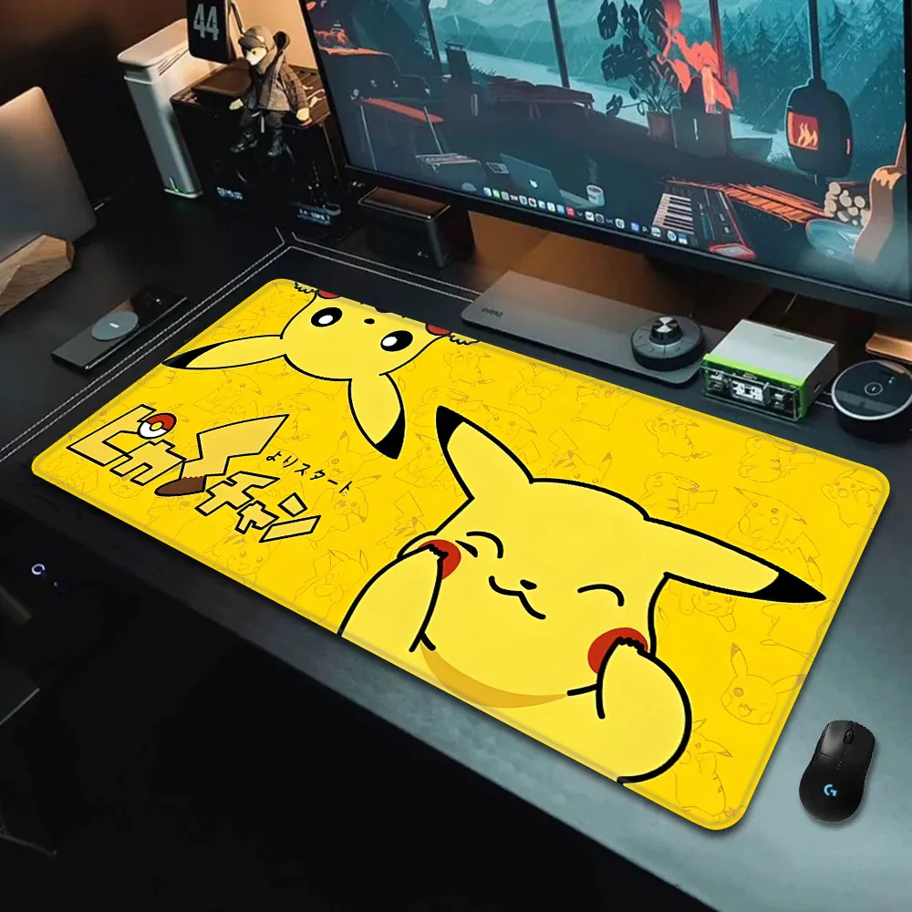 Podkładka pod mysz Anime drukowanie HD gracze komputerowi krawędź blokująca antypoślizgowa podkładka pod mysz XXL90x40cm klawiatura PC Pokemony podkładka na biurko