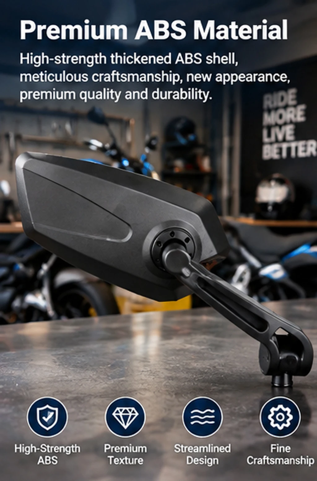 Moto Rear View Mirror Reflector Adjustable Rotatable Handlebar Mirror For Ducati Scrambler 400 800 1100 2017 2018 2019
