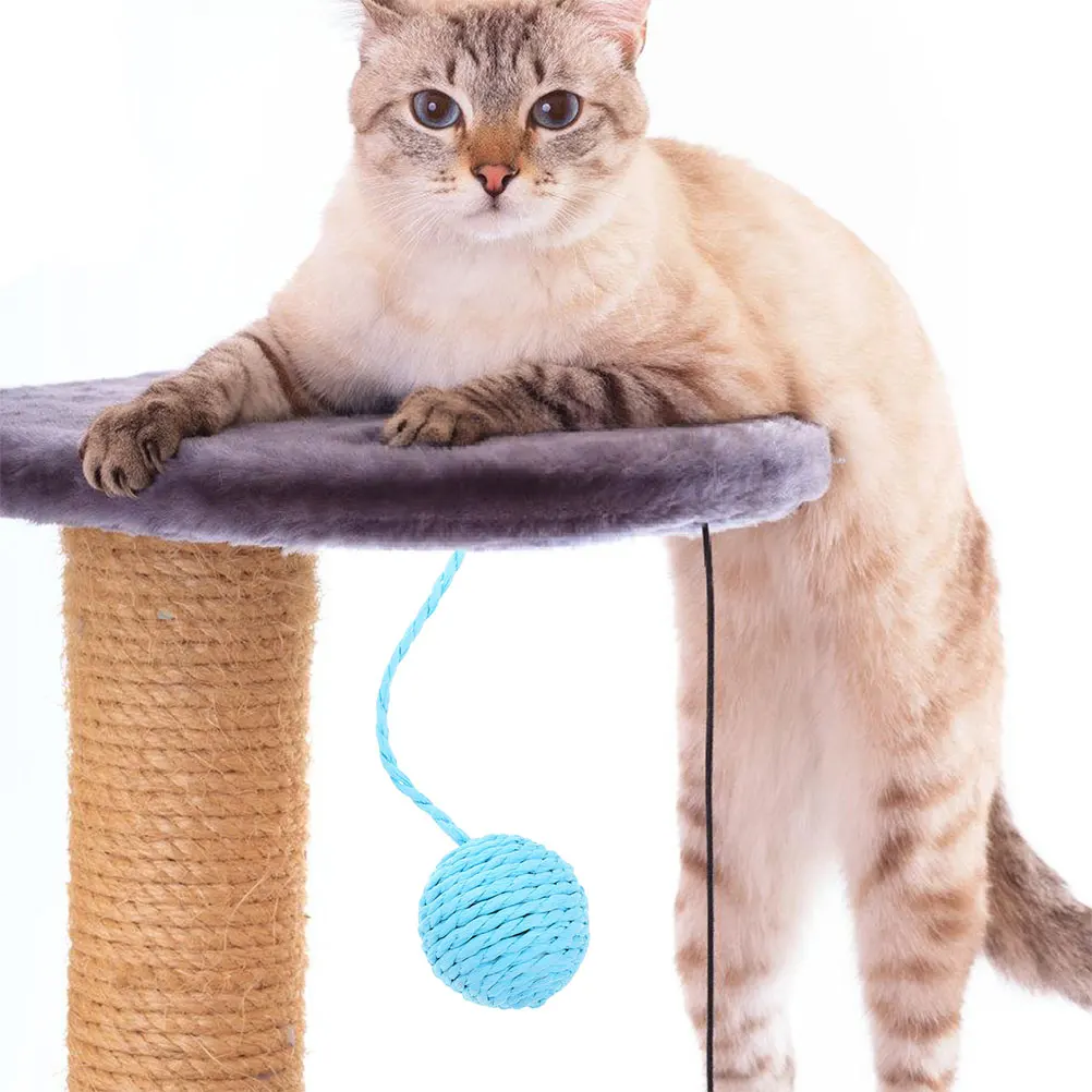 

2 Pcs Cat Climbing Frames Post Scratcher Replacement Sky-blue Balls Grooming
