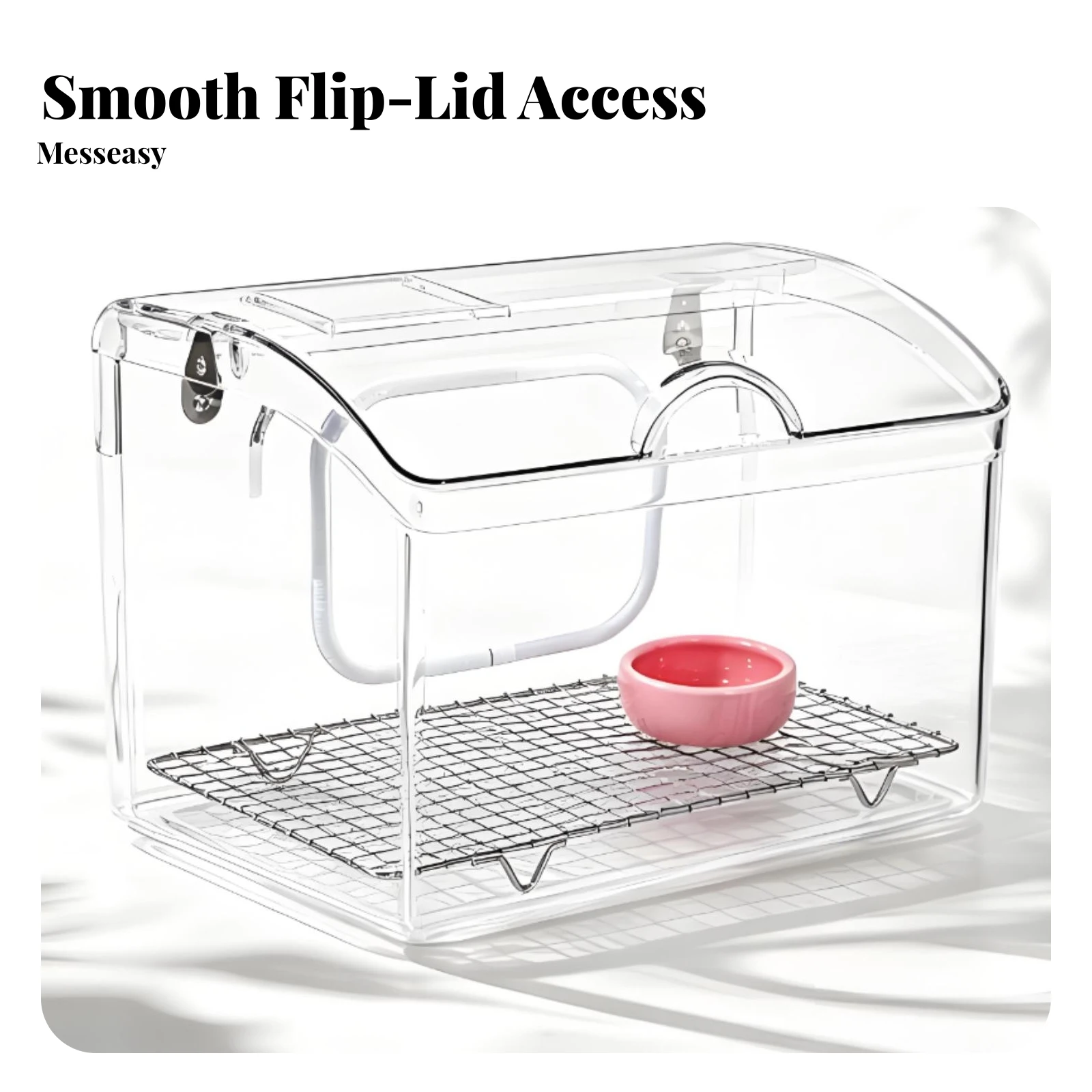 Transparent Acrylic Bird Cage Portable Handheld Parrot Travel Cage Hanging Pet Housing for Budgie Cockatiel Lovebird Carrier