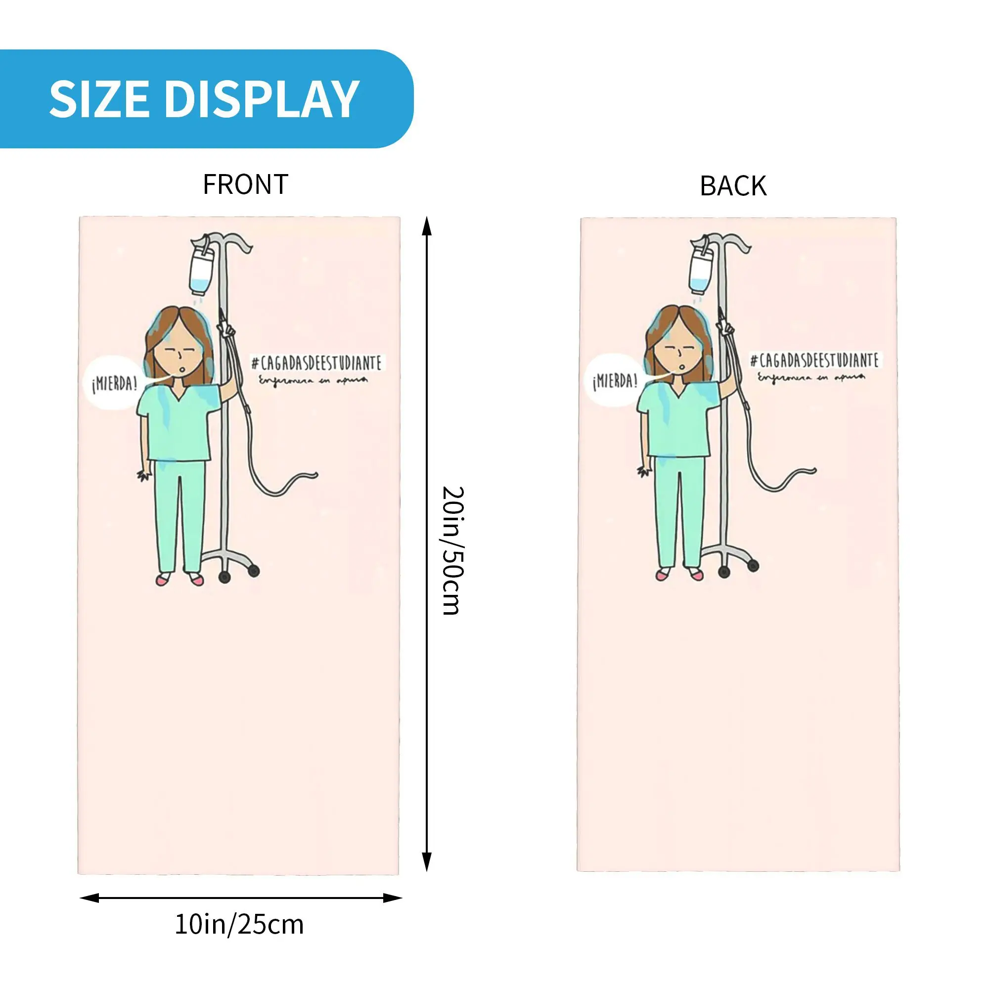 Enfermera En Apuros  Bandana Neck Cover Printed Wrap Scarf Multi-use Cycling Scarf Hiking Fishing Unisex Adult Winter