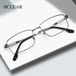 BCLEAR Classic Eyewear Pure Titanium Glasses Frame Men Eyeglasses Optical Prescription Ultra Light Comfortable Male Spectacle