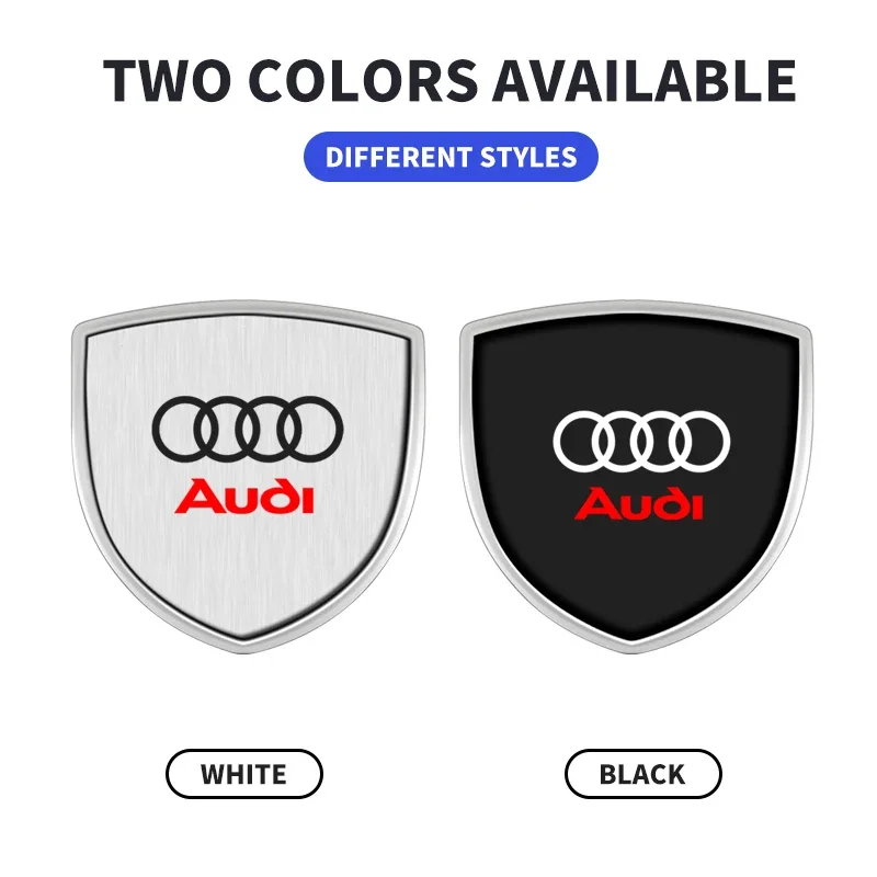/1/2 قطعة ثلاثية الأبعاد ملصقات درع معدني الجذع الخارجي اكسسوارات السيارات التصميم لأودي A1 A2 A3 A4 A5 A6 A7 A8 Q1 Q2 Q3 Q4 Q5 Q6