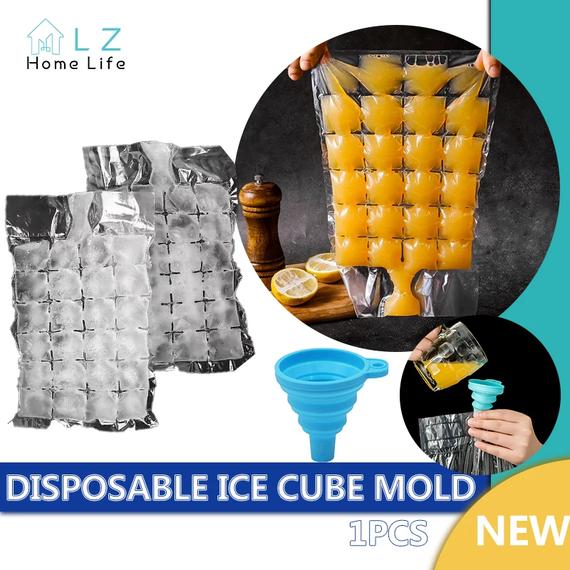 Disposable Ice Cube Mold Self-sealing Ice Cube Bag Transparent DIY Quick Freezing Ice Making Mold Bag Kitchen Accessories