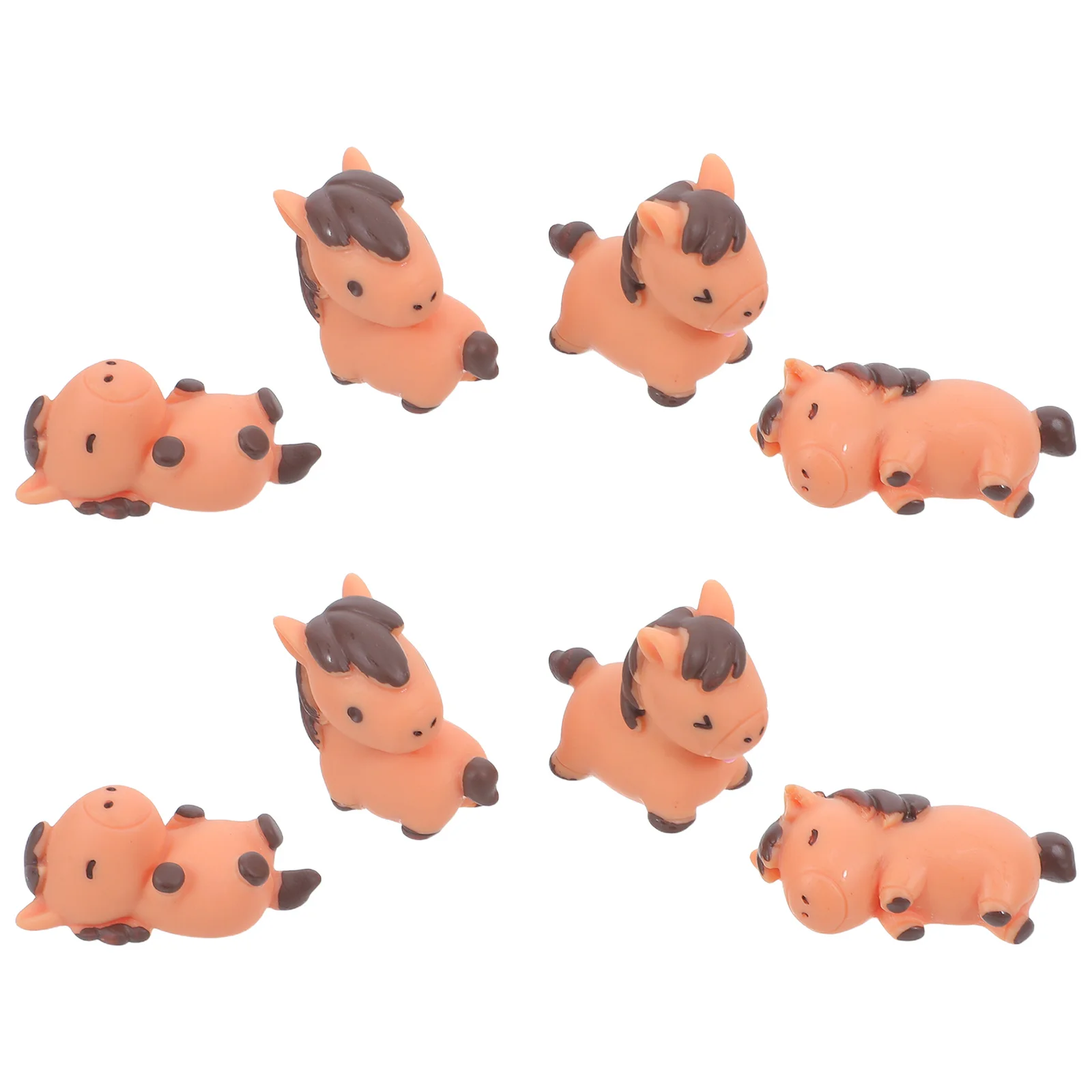 

8Pcs Sophisticated Horse Ornaments Resin Material Intricate Finishes Ideal for Home Office Decor Animal Lovers