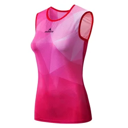 NEW Miloto-Pure Red Bicycle Vest for Women,Sleeveless Cycling Vest,Road Track,Anti-Pilling,Anti-Shrink,Breathable,Quick Dry