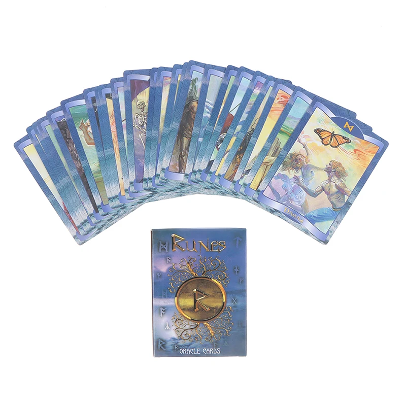 

1Box Runes Oracle Card Tarot Family Party Prophecy Divination Board Game Psychic Card Party Board Game Poker Paper